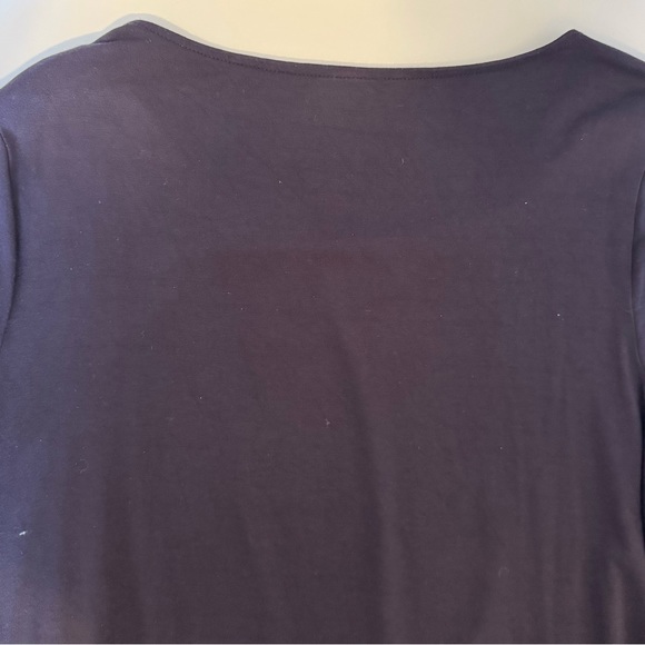 Chico's Ladies Size 2 Purple Long Sleeve Pullover Top Tunic Nylon Velour Design - Picture 5 of 16